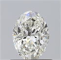 Natural Diamond 0.64 Carats, Oval with  Cut, H Color, VVS1 Clarity and Certified by GIA