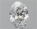 Natural Diamond 0.50 Carats, Oval with  Cut, D Color, VVS2 Clarity and Certified by GIA