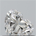 Natural Diamond 0.41 Carats, Heart with  Cut, H Color, IF Clarity and Certified by GIA