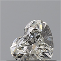 Natural Diamond 0.42 Carats, Heart with  Cut, I Color, IF Clarity and Certified by GIA