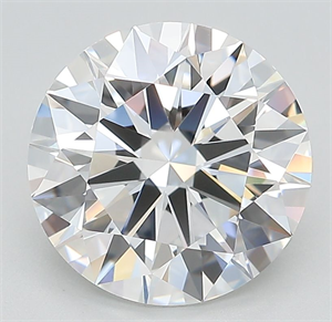Picture of Lab Grown Diamond 3.43 Carats, Round with Ideal Cut, E Color, IF Clarity and Certified by IGI