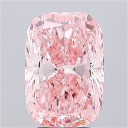Picture of Lab Grown Diamond 4.04 Carats, CUSHION MODIFIED with  Cut, Fancy Vivid Pink Color, VS1 Clarity and Certified by IGI