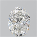 Natural Diamond 2.21 Carats, Oval with  Cut, H Color, SI2 Clarity and Certified by GIA