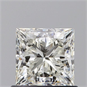 Natural Diamond 0.83 Carats, Princess with  Cut, I Color, VVS2 Clarity and Certified by GIA