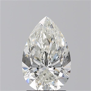 Picture of Natural Diamond 1.70 Carats, Pear with  Cut, I Color, SI1 Clarity and Certified by GIA