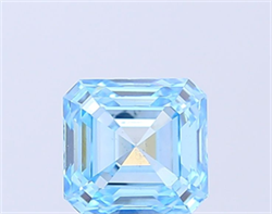 Picture of Lab Grown Diamond 2.02 Carats, Asscher with  Cut, Fancy Vivid Blue Color, VS2 Clarity and Certified by IGI