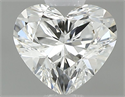 Natural Diamond 0.42 Carats, Heart with  Cut, H Color, IF Clarity and Certified by GIA
