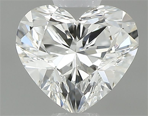 Picture of Natural Diamond 0.42 Carats, Heart with  Cut, H Color, IF Clarity and Certified by GIA