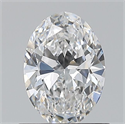 Natural Diamond 0.70 Carats, Oval with  Cut, D Color, VS2 Clarity and Certified by GIA
