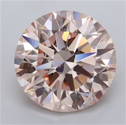 Picture of Lab Grown Diamond 3.50 Carats, Round with Excellent Cut, Fancy Intense Pink Color, VS1 Clarity and Certified by IGI