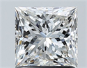 Natural Diamond 1.20 Carats, Princess with  Cut, H Color, VVS2 Clarity and Certified by GIA