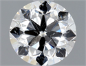 Natural Diamond 0.90 Carats, Round with Very Good Cut, F Color, SI2 Clarity and Certified by HRD