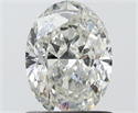 Natural Diamond 0.91 Carats, Oval with  Cut, I Color, SI1 Clarity and Certified by IGI