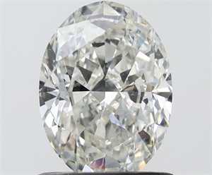 Picture of Natural Diamond 0.91 Carats, Oval with  Cut, I Color, SI1 Clarity and Certified by IGI