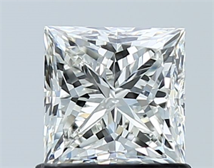 Picture of Natural Diamond 1.00 Carats, Princess with  Cut, H Color, SI1 Clarity and Certified by GIA