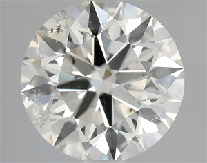 Picture of Natural Diamond 3.01 Carats, Round with Excellent Cut, K Color, SI2 Clarity and Certified by GIA