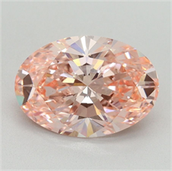 Picture of Lab Grown Diamond 2.02 Carats, Oval with  Cut, Fancy Vivid Pink Color, VS2 Clarity and Certified by IGI