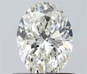 Picture of Natural Diamond 0.60 Carats, Oval with  Cut, H Color, SI1 Clarity and Certified by IGI