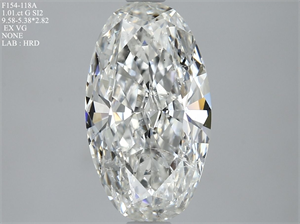 Foto Diamante Natural 1.01 quilates, Ovalado , Color G, claridad SI2 y certificado HRD de
