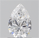 Natural Diamond 0.90 Carats, Pear with  Cut, D Color, VVS2 Clarity and Certified by GIA
