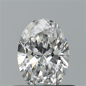 Picture of Natural Diamond 0.41 Carats, Oval with  Cut, D Color, IF Clarity and Certified by GIA