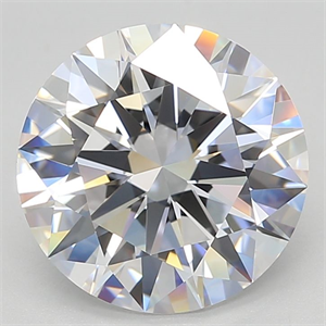 Picture of Lab Grown Diamond 3.94 Carats, Round with Excellent Cut, D Color, VVS1 Clarity and Certified by GIA