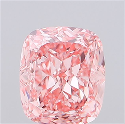 Picture of Lab Grown Diamond 1.55 Carats, CUSHION MODIFIED with  Cut, Fancy Vivid Pink Color, VVS1 Clarity and Certified by IGI