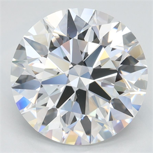 Picture of Lab Grown Diamond 3.26 Carats, Round with Ideal Cut, D Color, IF Clarity and Certified by IGI