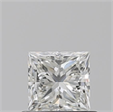 Natural Diamond 0.61 Carats, Princess with  Cut, I Color, VVS1 Clarity and Certified by GIA