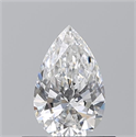 Natural Diamond 0.50 Carats, Pear with  Cut, E Color, VS2 Clarity and Certified by GIA