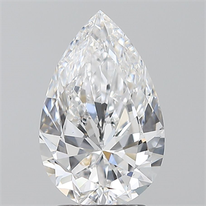 Picture of Natural Diamond 2.50 Carats, Pear with  Cut, D Color, VS2 Clarity and Certified by GIA