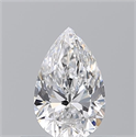Natural Diamond 0.50 Carats, Pear with  Cut, E Color, VS1 Clarity and Certified by GIA