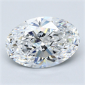 Diamante Natural 4.04 quilates, Ovalado , Color D, claridad SI1 y certificado GIA