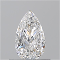 Natural Diamond 0.50 Carats, Pear with  Cut, E Color, VVS2 Clarity and Certified by GIA