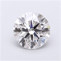 Lab Grown Diamond 1.05 Carats, Round with Ideal Cut, F Color, VVS2 Clarity and Certified by IGI