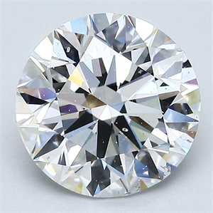 Picture of Natural Diamond 3.01 Carats, Round with Excellent Cut, D Color, SI1 Clarity and Certified by GIA