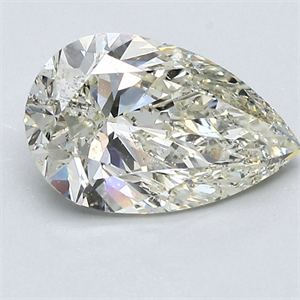 Picture of Natural Diamond 1.71 Carats, Pear with  Cut, L Color, SI2 Clarity and Certified by GIA