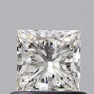 Picture of Natural Diamond 0.61 Carats, Princess with  Cut, J Color, VS2 Clarity and Certified by GIA