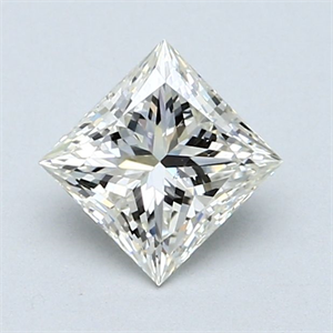 Foto Diamante Natural 1.00 quilates, Princesa , Color J, claridad SI1 y certificado GIA de