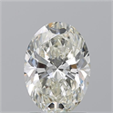 Natural Diamond 1.52 Carats, Oval with  Cut, J Color, SI1 Clarity and Certified by GIA