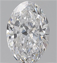 Natural Diamond 0.75 Carats, Oval with  Cut, D Color, SI2 Clarity and Certified by GIA