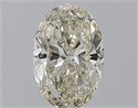 Natural Diamond 2.00 Carats, Oval with  Cut, L Color, SI2 Clarity and Certified by GIA
