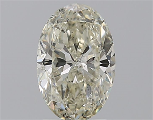 Picture of Natural Diamond 2.00 Carats, Oval with  Cut, L Color, SI2 Clarity and Certified by GIA