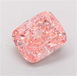 Picture of Lab Grown Diamond 5.78 Carats, CUSHION MODIFIED with  Cut, Fancy Vivid Pink Color, VS1 Clarity and Certified by IGI