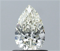 Natural Diamond 0.60 Carats, Pear with  Cut, J Color, VVS2 Clarity and Certified by IGI