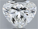 Natural Diamond 0.60 Carats, Heart with  Cut, I Color, VVS2 Clarity and Certified by GIA