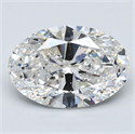 Natural Diamond 5.02 Carats, Oval with  Cut, G Color, SI1 Clarity and Certified by GIA