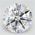 Lab Grown Diamond 3.07 Carats, Round with Ideal Cut, D Color, IF Clarity and Certified by IGI