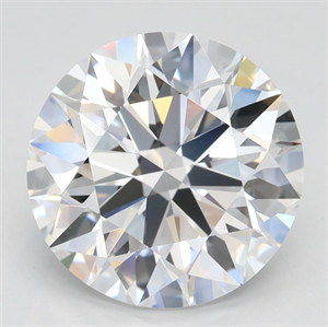 Picture of Lab Grown Diamond 3.07 Carats, Round with Ideal Cut, D Color, IF Clarity and Certified by IGI
