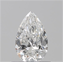 Natural Diamond 0.58 Carats, Pear with  Cut, F Color, VS2 Clarity and Certified by GIA